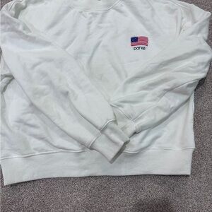 Parke White Mockneck Sweatshirt